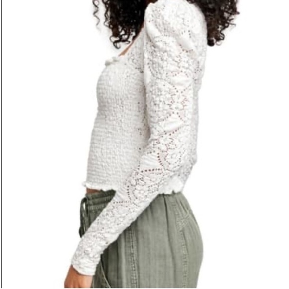 Free People Confection Top in English Cream - Picture 3 of 14